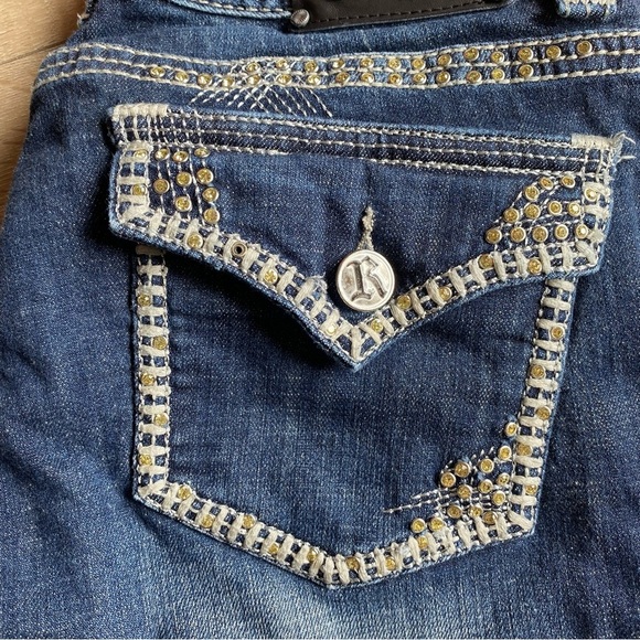 Rock & Roll Cowgirl jeans 29/34 western wear Blingy rodeo denim - Picture 5 of 16